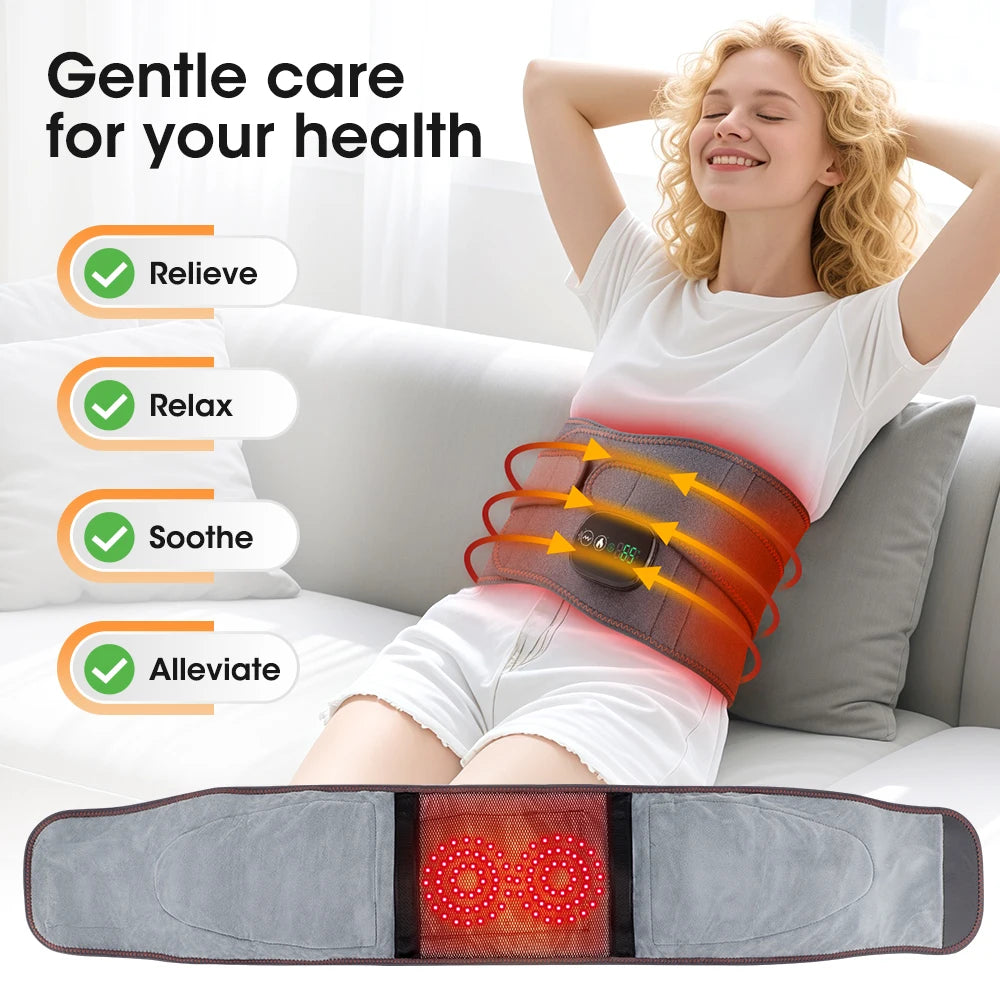 Agdoad Heated Vibration Waist And Back Massager Support Belt