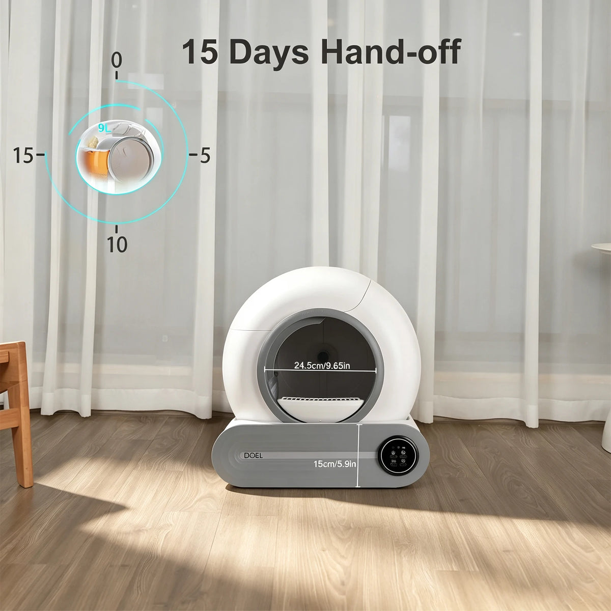 DOEL Automatic Self Cleaning Cat Litter Box With App Control