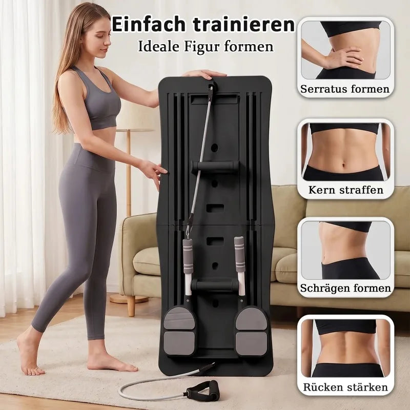 Foldable Home Workout Board With Core Trainer And Resistance Bands