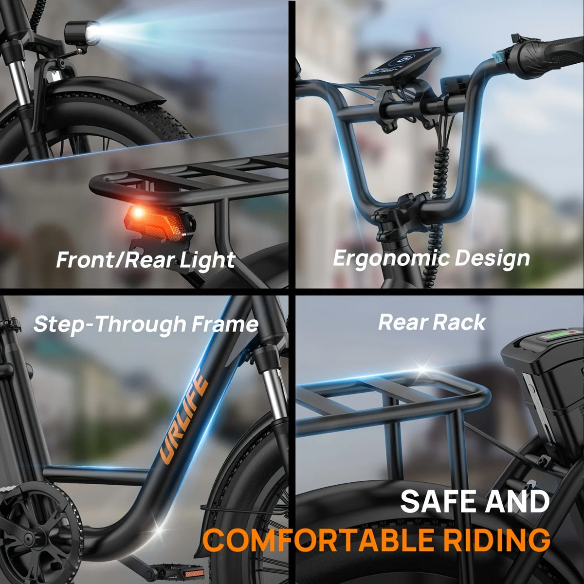 Urlife E20 750W Electric Bike With Dual Disc Brakes