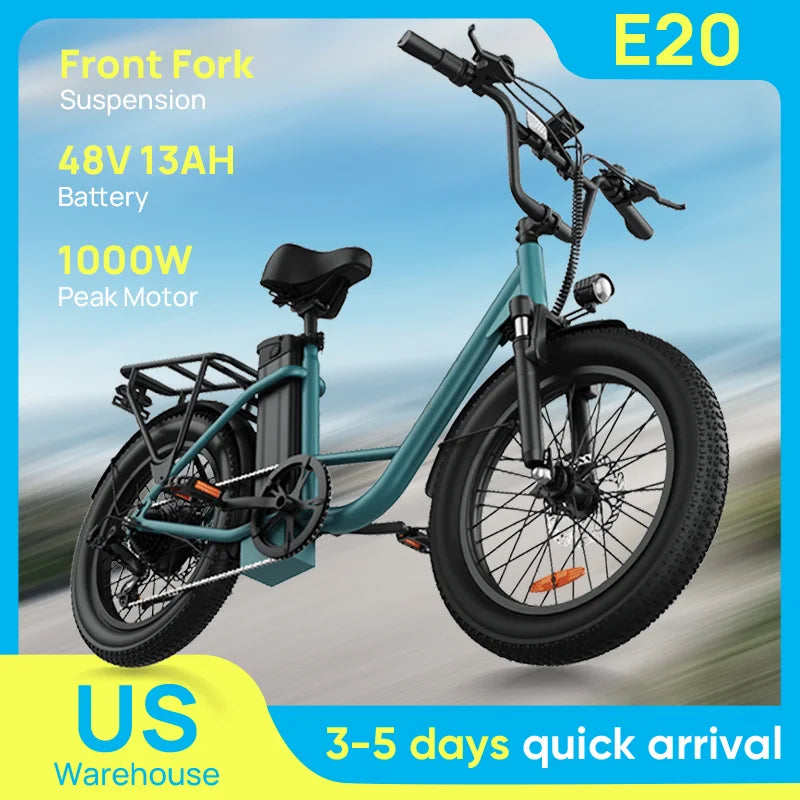 Urlife E20 750W Electric Bike With Dual Disc Brakes