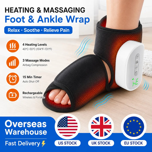 Hailicare Rechargeable Foot Massager With Heat And Compression