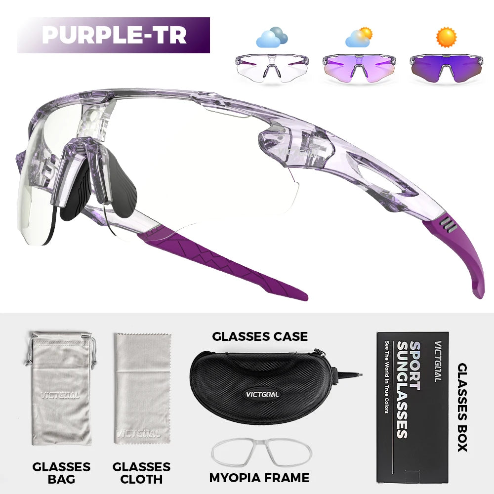 Victgoal Photochromic Cycling Sunglasses With UV400 Protection for Sports