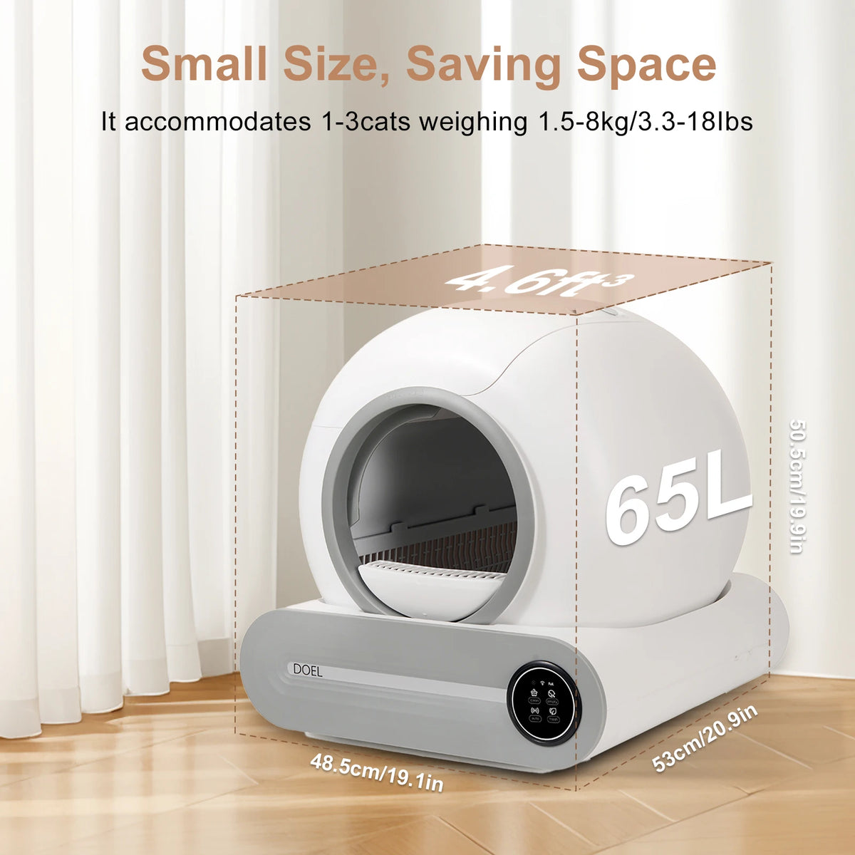 DOEL Automatic Self Cleaning Cat Litter Box With App Control