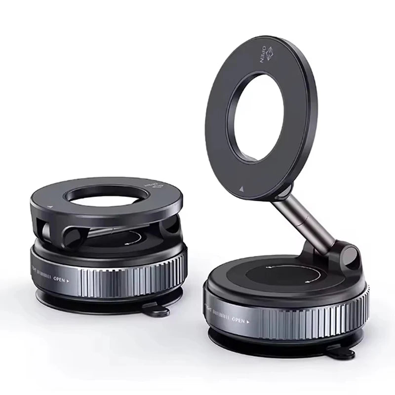 Foldable Magnetic Car Phone Holder With 360 Degree Rotation Base
