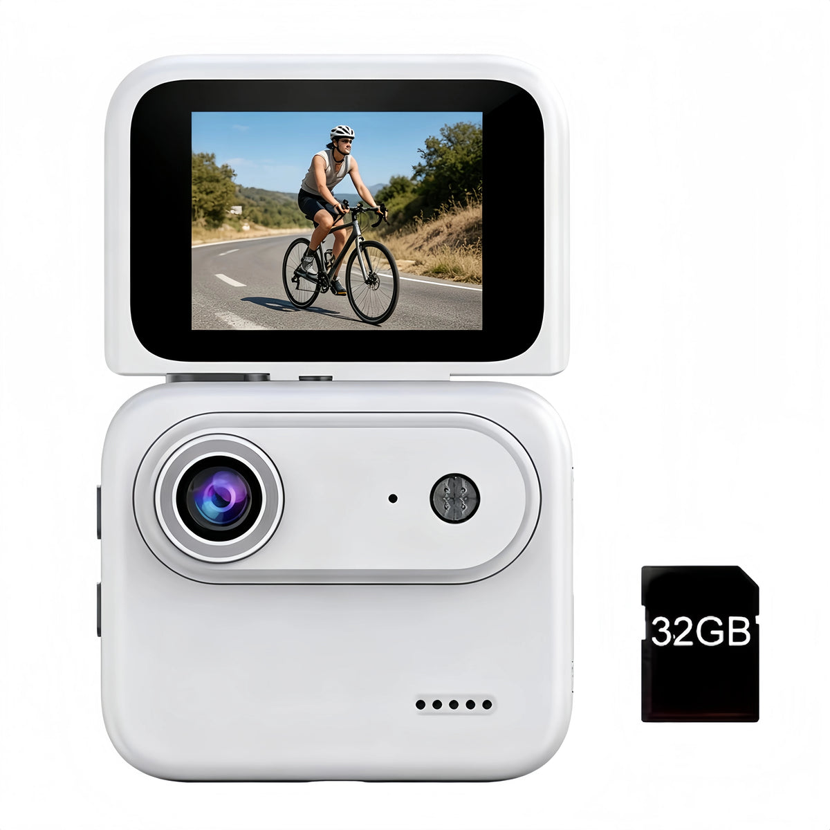 4K Flip Screen Action Camera With Anti Shake Stability