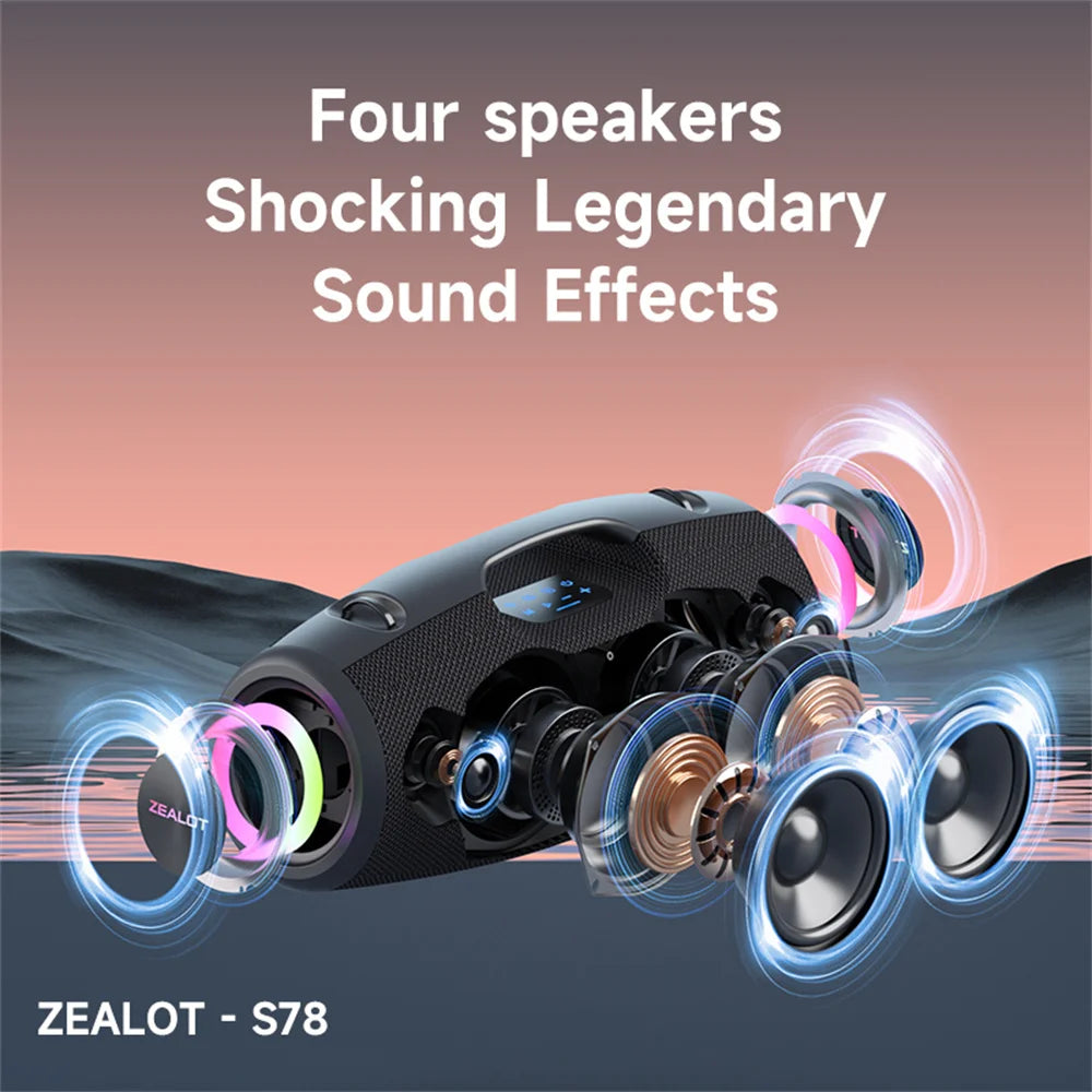 ZEALOT S78 120W Bluetooth Speaker With Powerful Bass