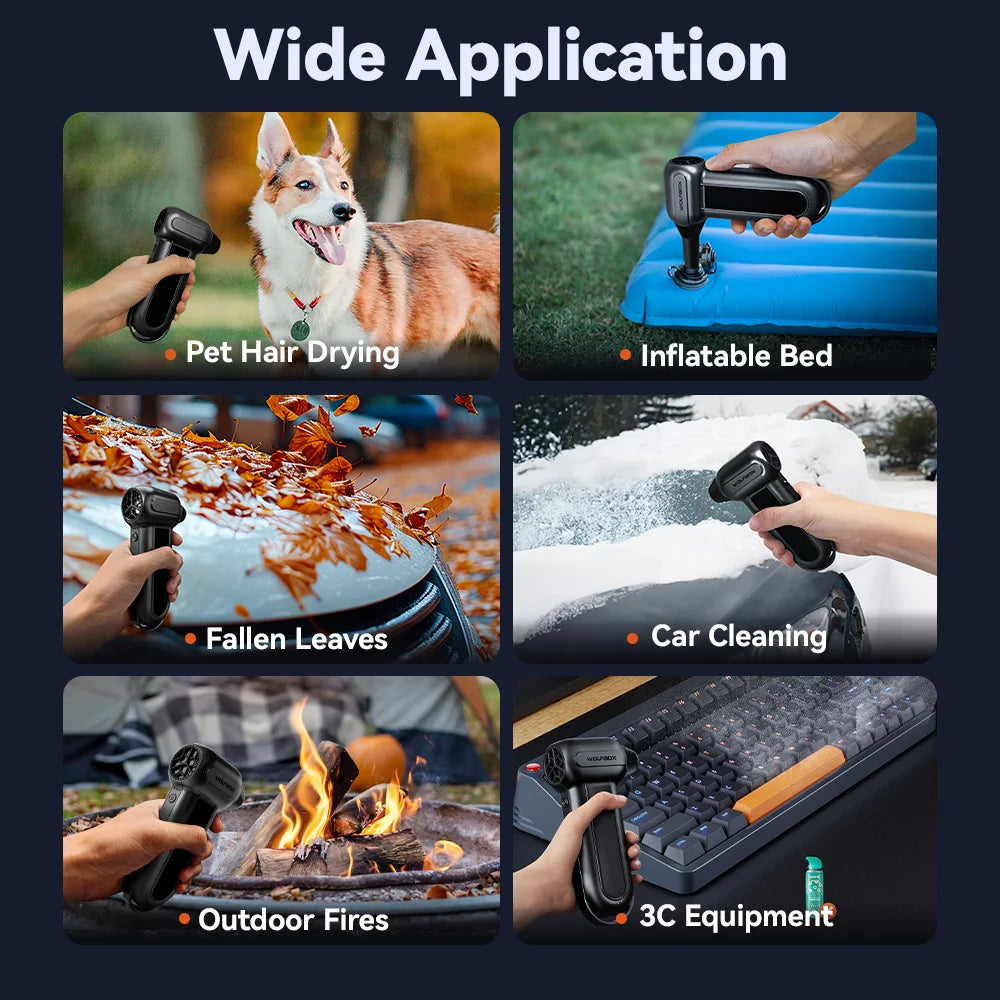 WOLFBOX Cordless Air Blower And Duster For Home And Car