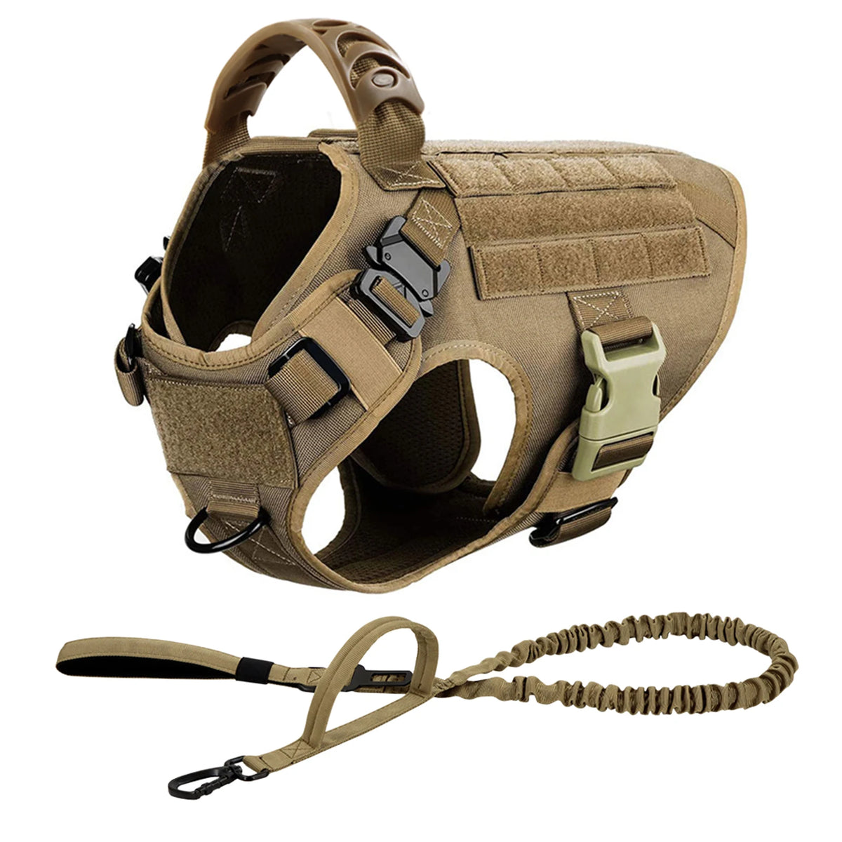 PetraVel Padded Nylon Dog Harness Leash Set For Safe Walking