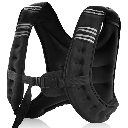 Adjustable Weight Vest With Reflective Stripes For Intense Fitness Workouts